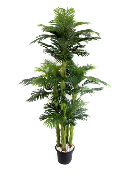 Areca - Palmera artificial realista grande, 35.4 in, color verde natural