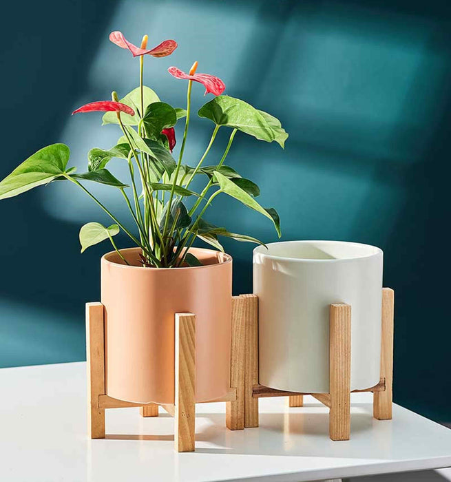 Minimalist Small Ceramic Cylinder Pot 