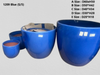 Deep Blue Ceramic Planters - Multiple Sizes for Versatile Planting