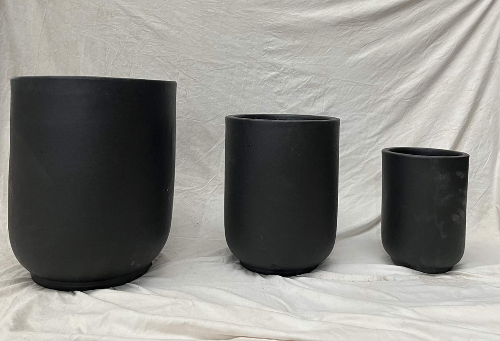 Elegant Black Ceramic Plant Pot for Hotel Use