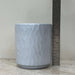 Hammered light gray ceramic planter for indoor decor