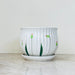 Three-piece floral ceramic planter collection