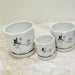 Kind Bloom ceramic pot set with line art design