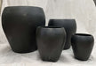 Modern Matte Black Round Ceramic Pot