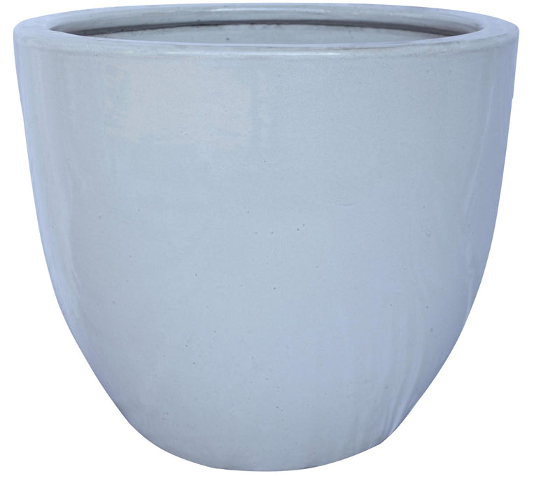 Large Glossy White Ceramic Planter