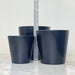 Black ceramic plant pots with a sleek design