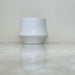 Compact sleek white plant pot for home decor