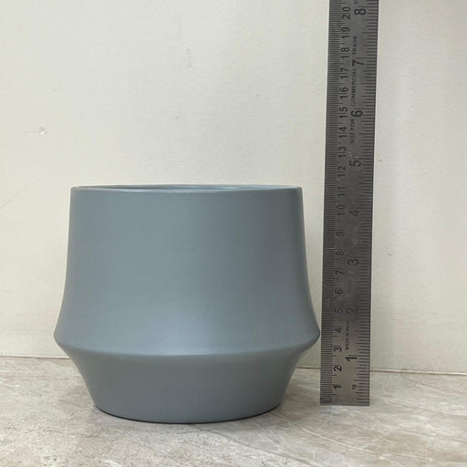 Minimalist grey indoor plant pot