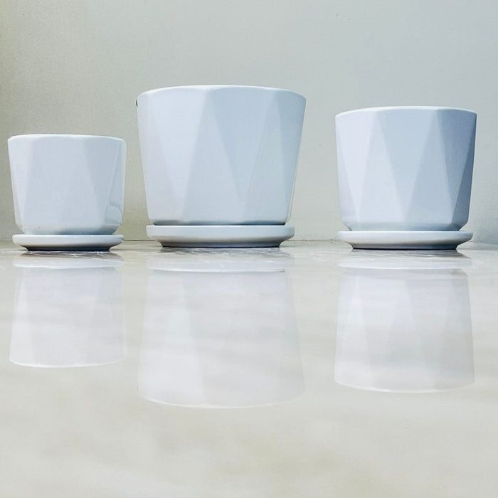 Minimalist Ceramic Plant Pots Set for Home Decor