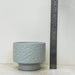 Modern grey textured ceramic plant pot