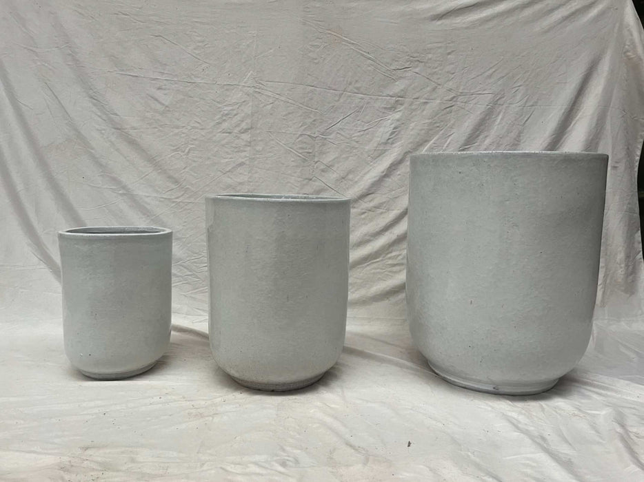 Medium Gray Ceramic Planter Minimalist Design