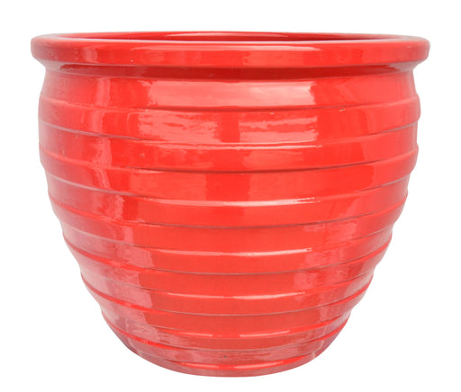 Red Ripple Ceramic Pot Set