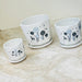 Indoor ceramic plant pots with forest reindeer design