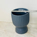 Hourglass-shaped indoor ceramic plant pot