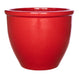 Vibrant Red Round Ceramic Flower Pot