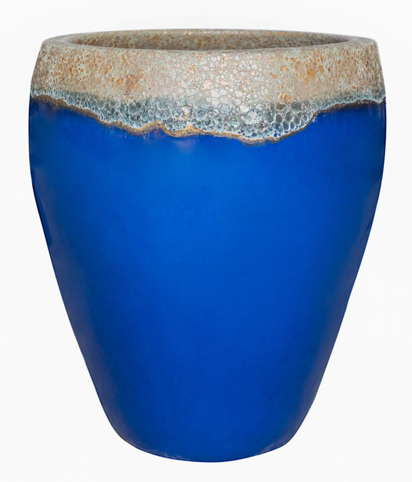 Decorative indoor and outdoor blue planter