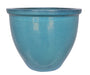 Indoor Outdoor Blue Ceramic Planter