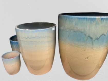 Large Modern Gradient Ceramic Planter