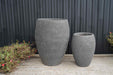 Elegant black ceramic plant containers