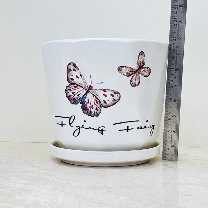 Flying Fairy Design Ceramic Planter Set