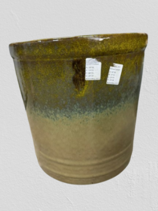 Yellow sunset gradient ceramic pot